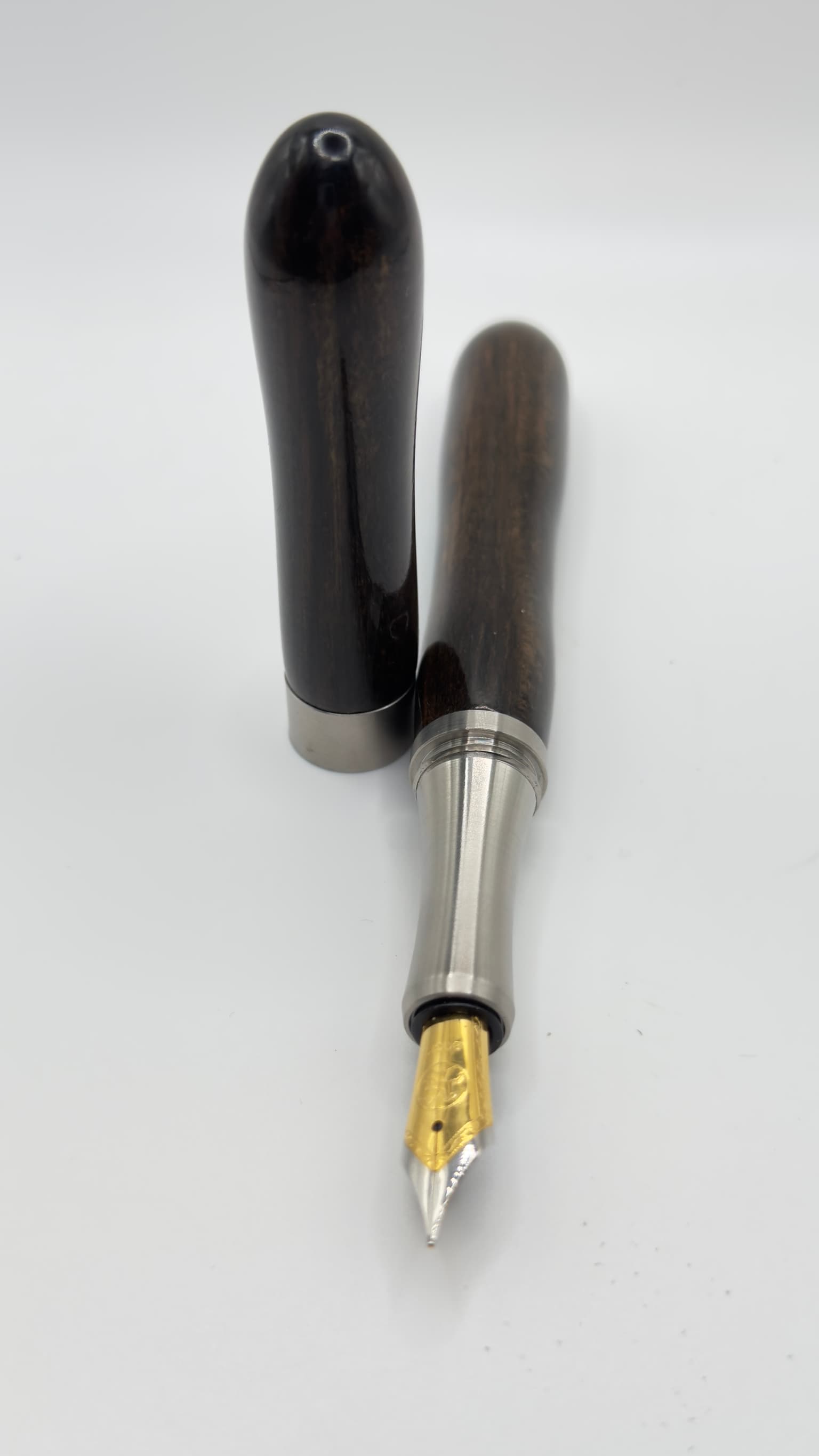No. 31, handcrafted LIGNORAE fountain pen in Kamagong Ebony (Diospyros blancoi), The First One Hundred edition piece