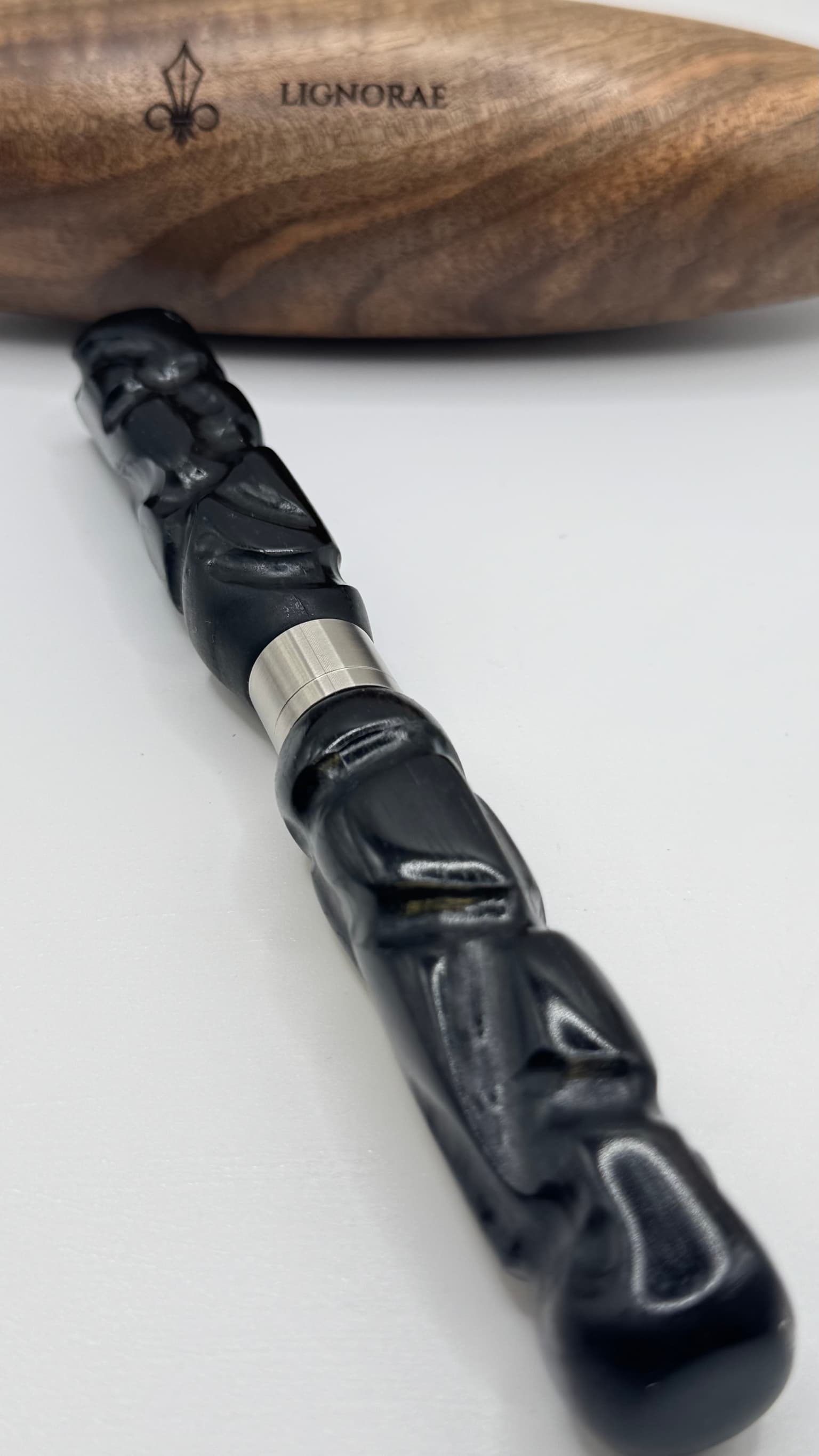 No. 41 - Roots, handcrafted LIGNORAE fountain pen in Ebony (Dyospiros crassiflora), The First One Hundred edition piece