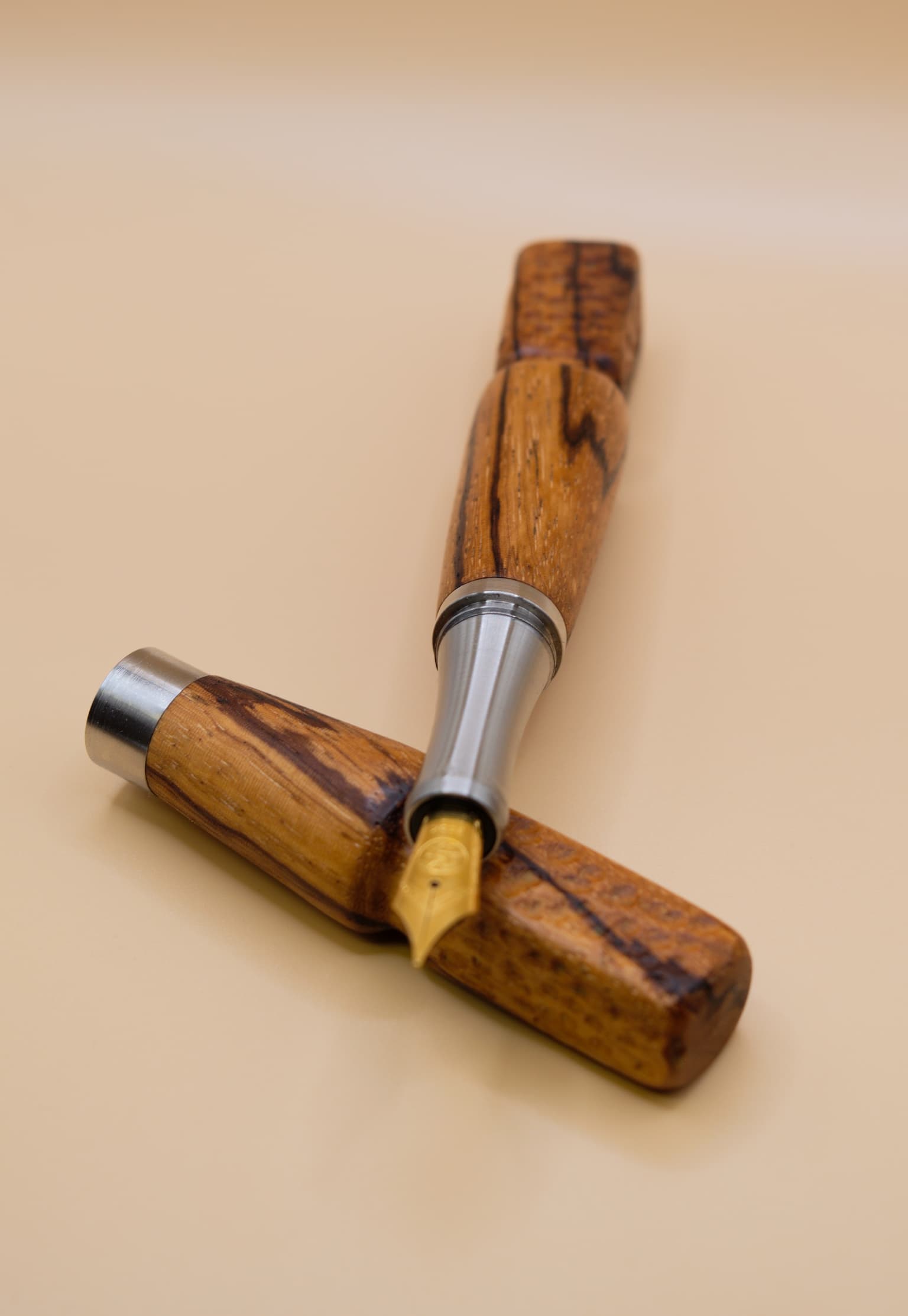 No. 45 - Countless eyes, handcrafted LIGNORAE fountain pen in Zebrano, The First One Hundred edition piece